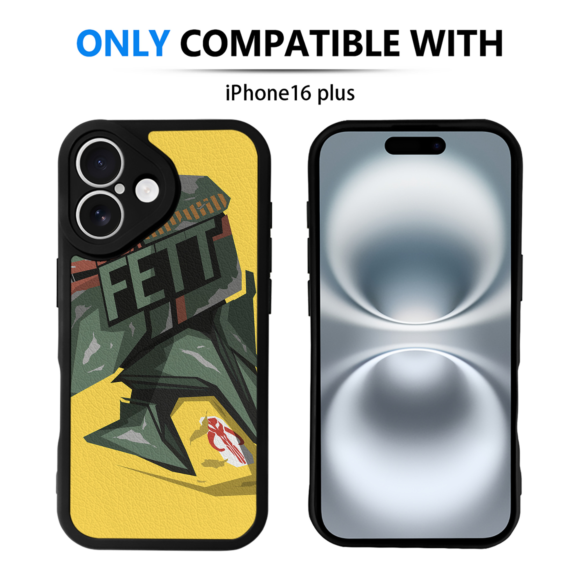 （画像用） スター・ウォーズ Star Wars 【iPhone 16シリーズ対応】シリコンスマホケース（レザー調） 材質：シリコン